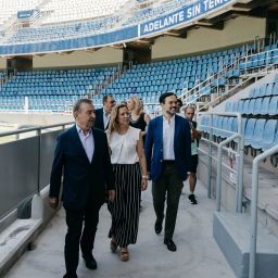 Paulino Rivero junto a la presidenta del Cabildo de Tenerife