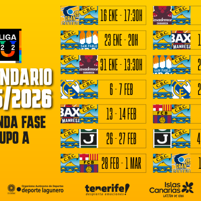 Calendario Segunda Fase Liga U (CB Canarias)