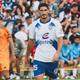 Yann Bodiger ante el Real Madrid Castilla (CD Tenerife(