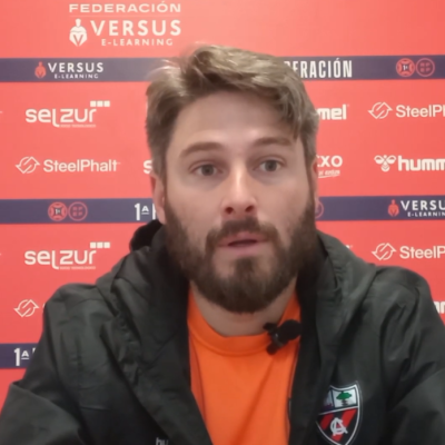 Jon Erice en rueda de prensa en la previa del partido ante el CD Tenerife (YOUTUBE ARENAS DE GETXO)