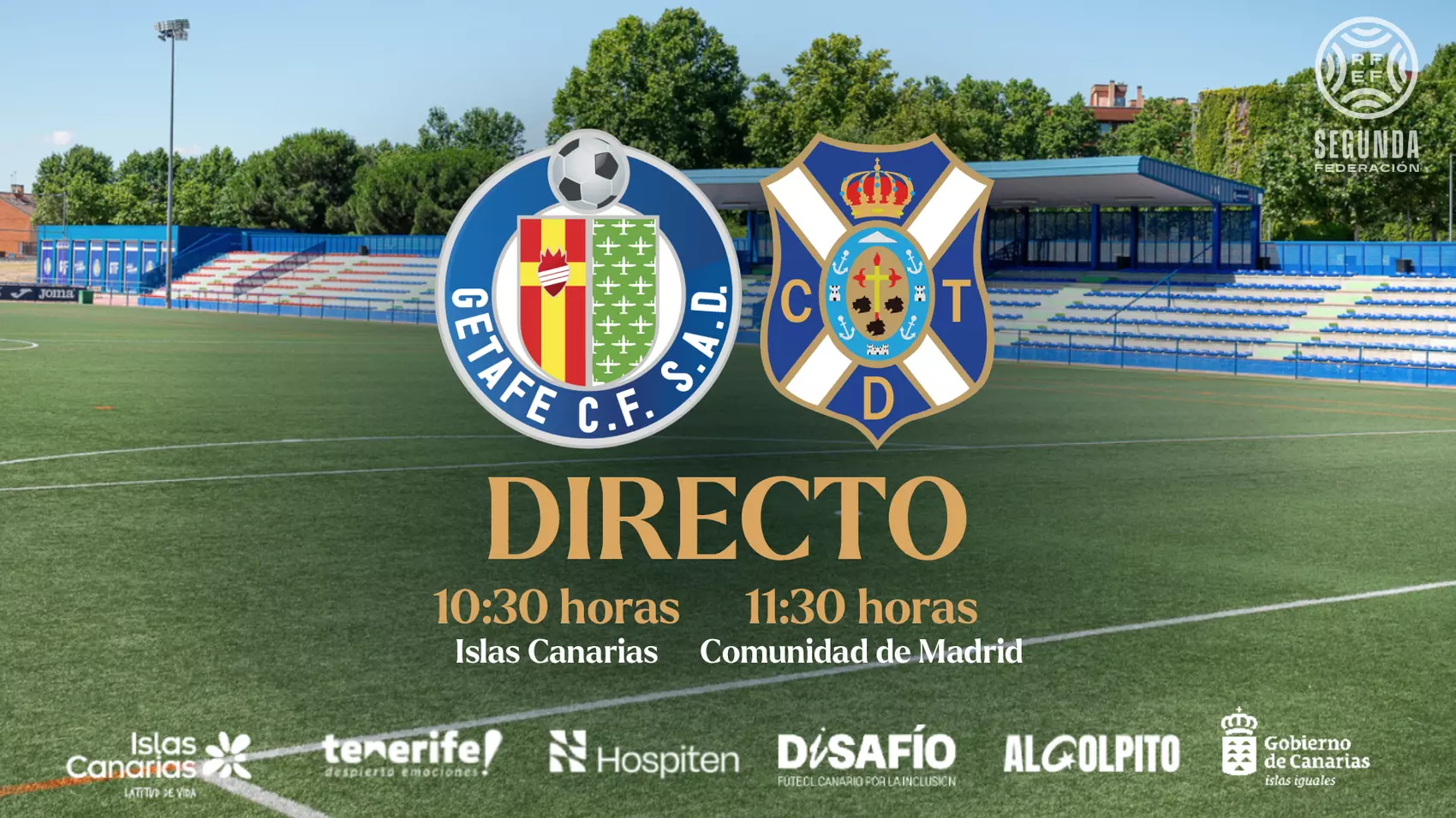 Cartel del partido del Tenerife B contra el Getafe B (CD TENERIFE)