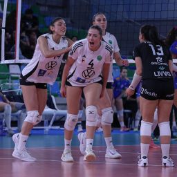 |Celebración de un punto por parte de las jugadoras del CV Heidelberg (RFEVB)|