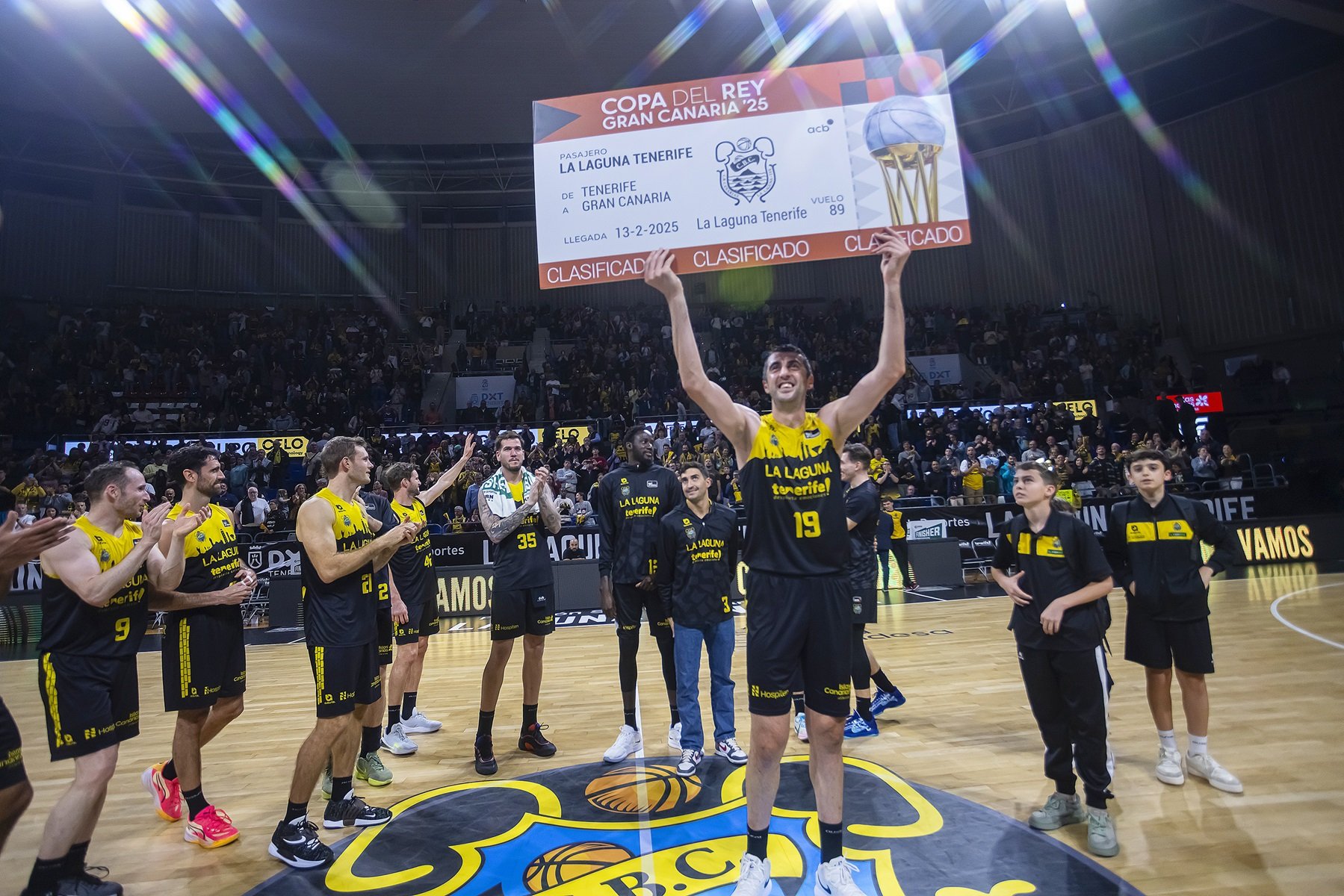 Celebración del billete para la Copa del Rey (CB CANARIAS)