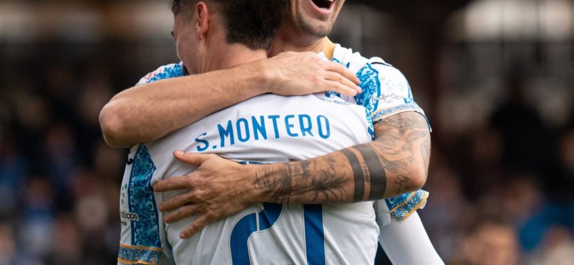 Celebración del gol ante el Guadalajara (Talavera CF)