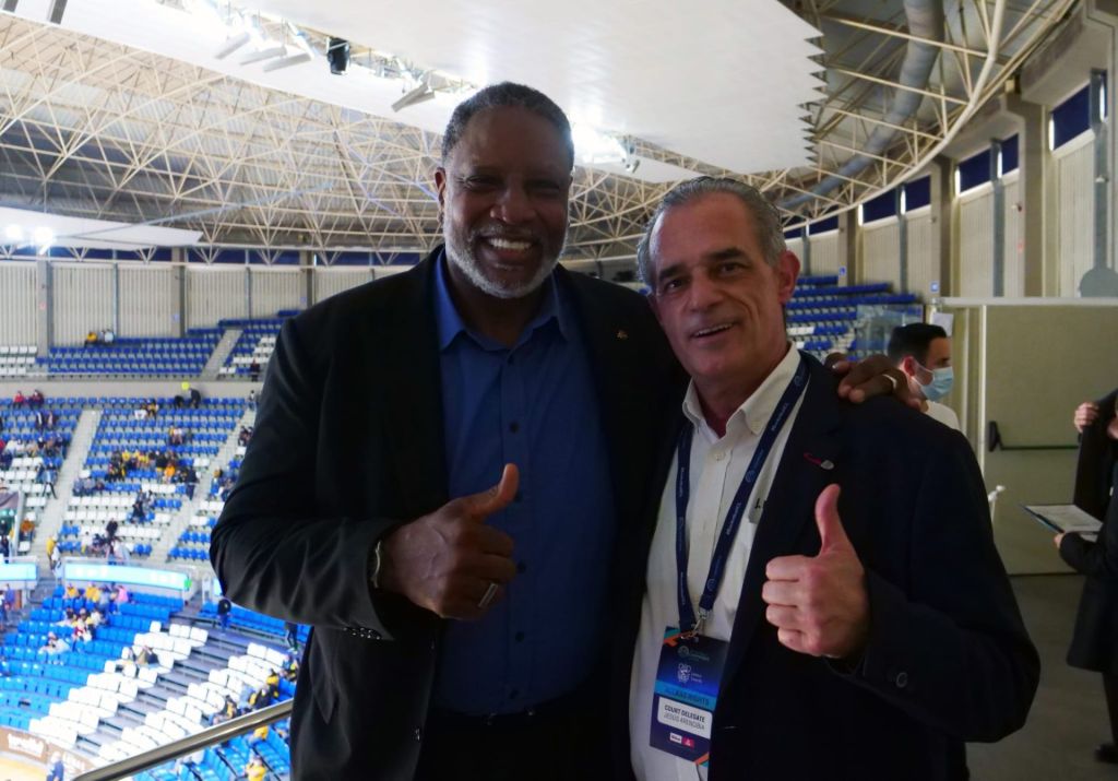 Chuchi Arencibia junto a Audie Norris (CB Canarias)