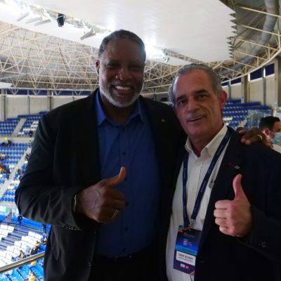 Chuchi Arencibia junto a Audie Norris (CB Canarias)