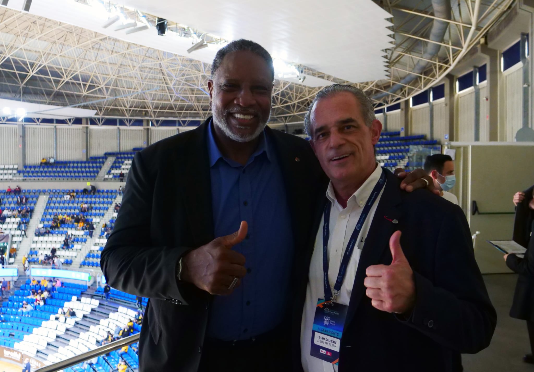 Chuchi Arencibia junto a Audie Norris (CB Canarias)