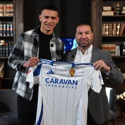 Kevin Arriaga y Juan Carlos Cordero (REAL ZARAGOZA).