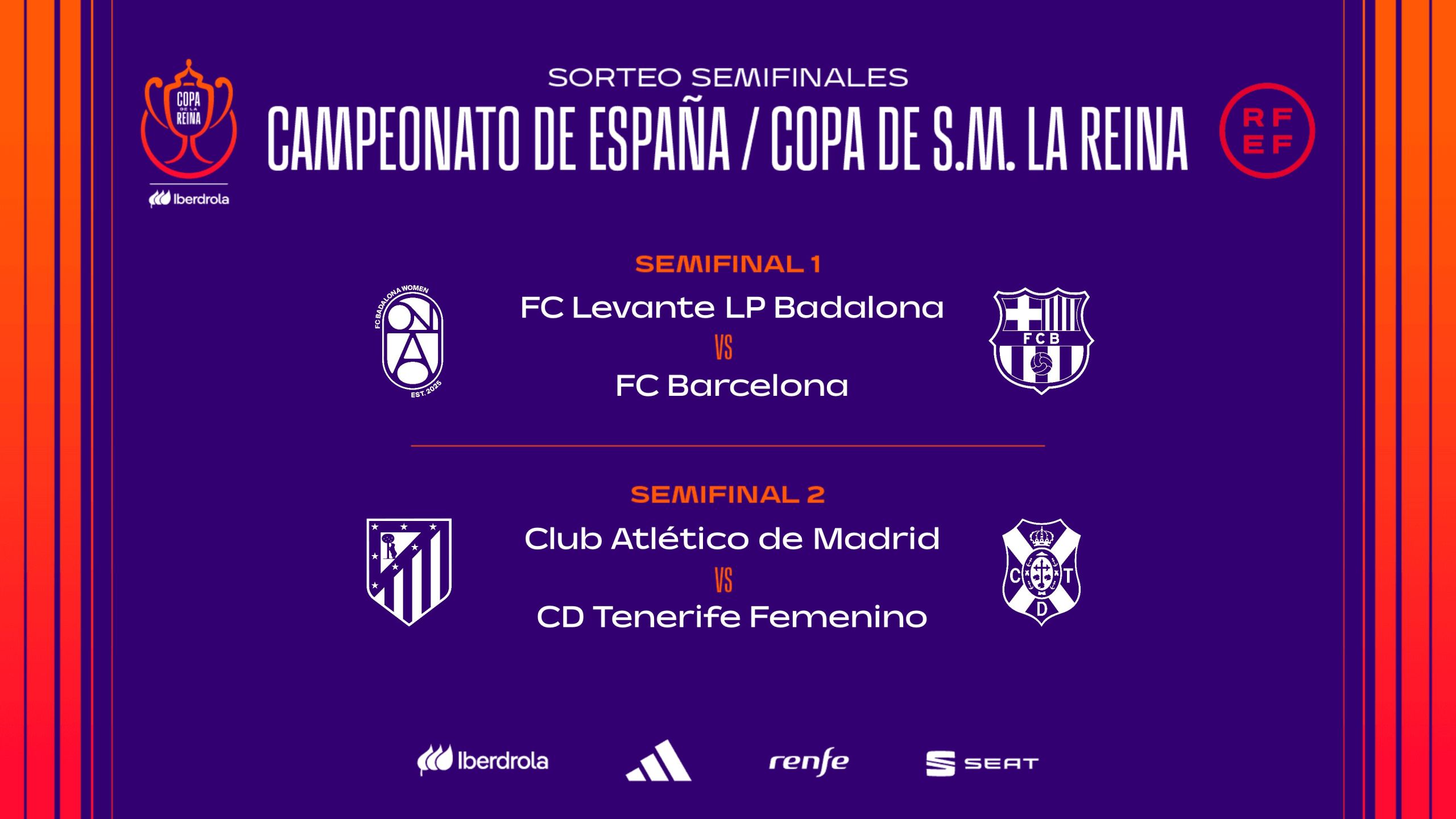 Cuadro de semifinales de la Copa de la Reina de fútbol (RFEF)