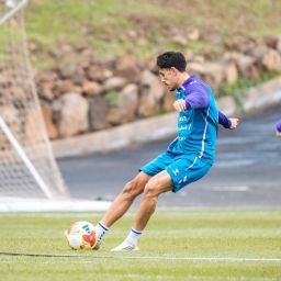 David Rodríguez en un entrenamiento (CD Tenerife)