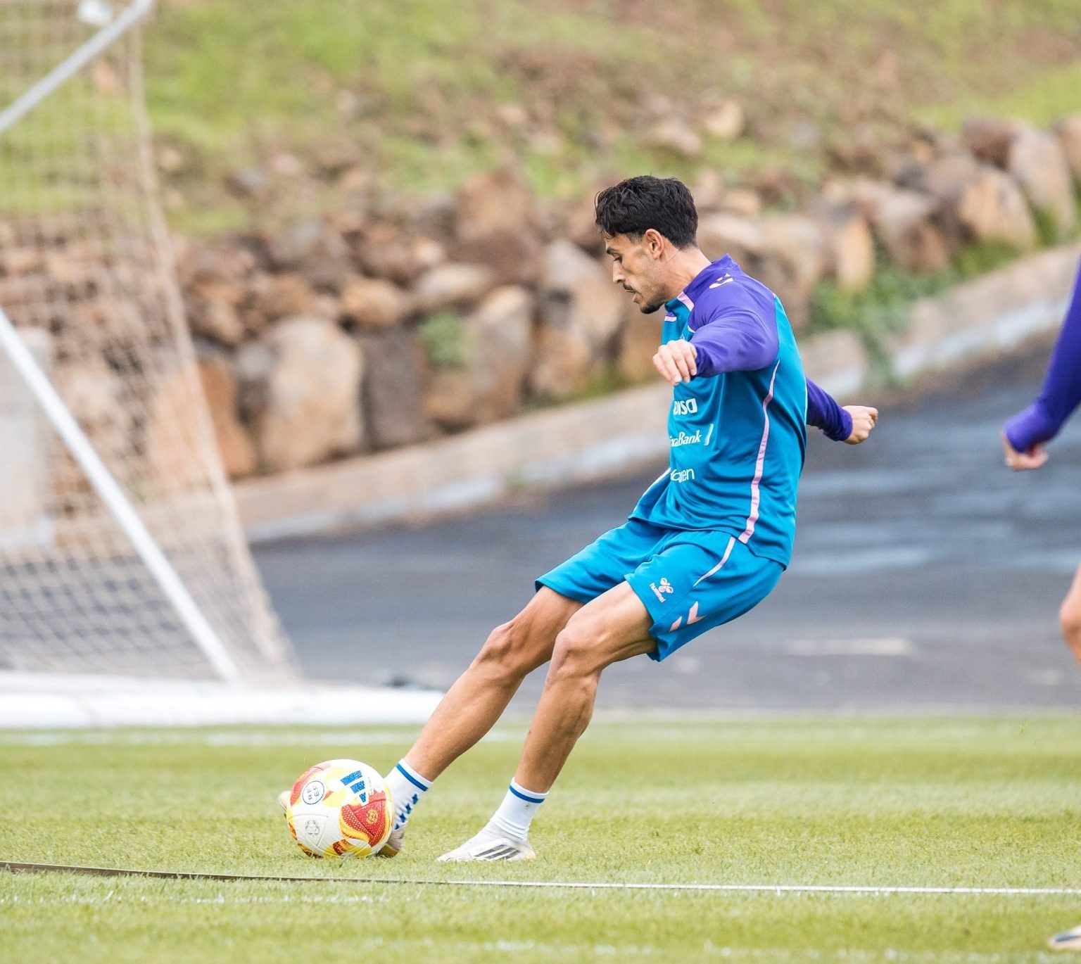 David Rodríguez en un entrenamiento (CD Tenerife)