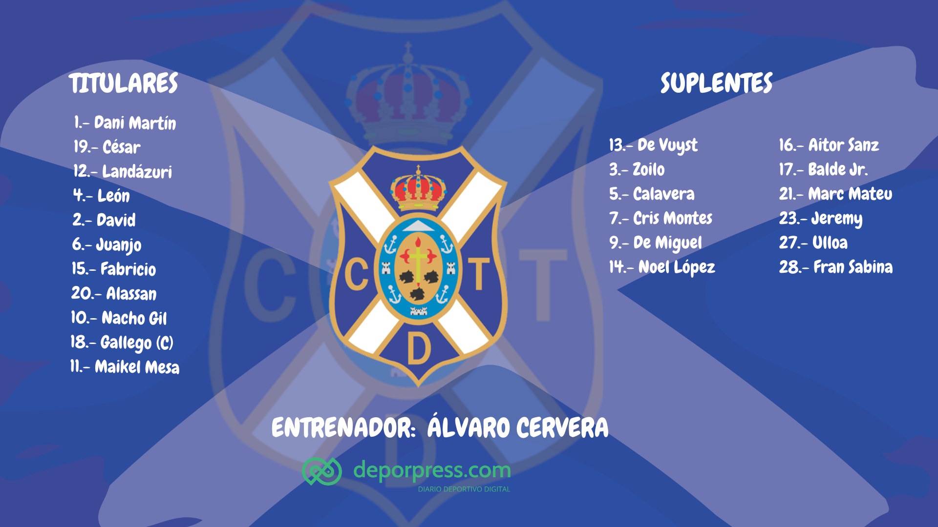 Once CD Tenerife vs CF Talavera