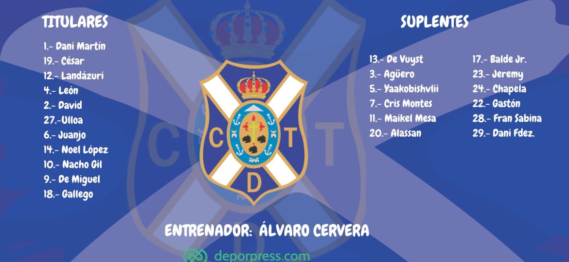 Alineación del CD Tenerife contra el CD Lugo (DEPORPRESS)