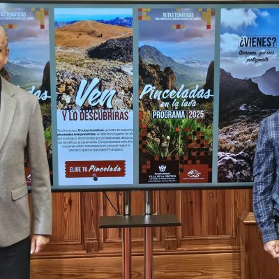 Francisco Linares tras la presentación de las rutas (LA OROTAVA)