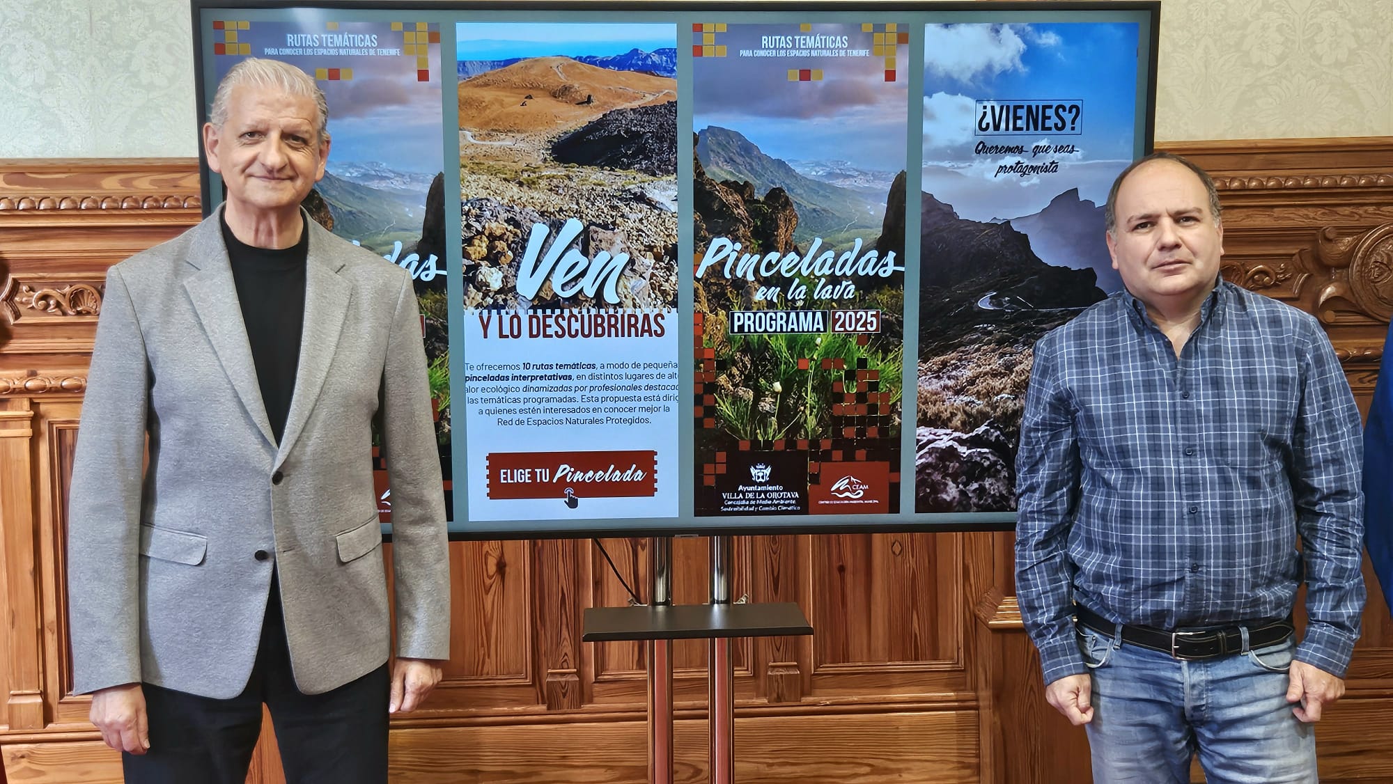 Francisco Linares tras la presentación de las rutas (LA OROTAVA)