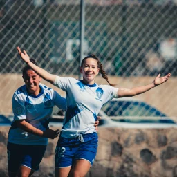 Las jugadoras del Fundación CD Tenerife celebran un gol (CD TENERIFE).