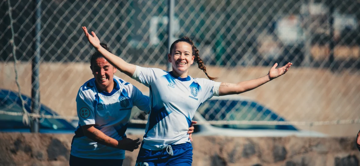 Las jugadoras del Fundación CD Tenerife celebran un gol (CD TENERIFE).