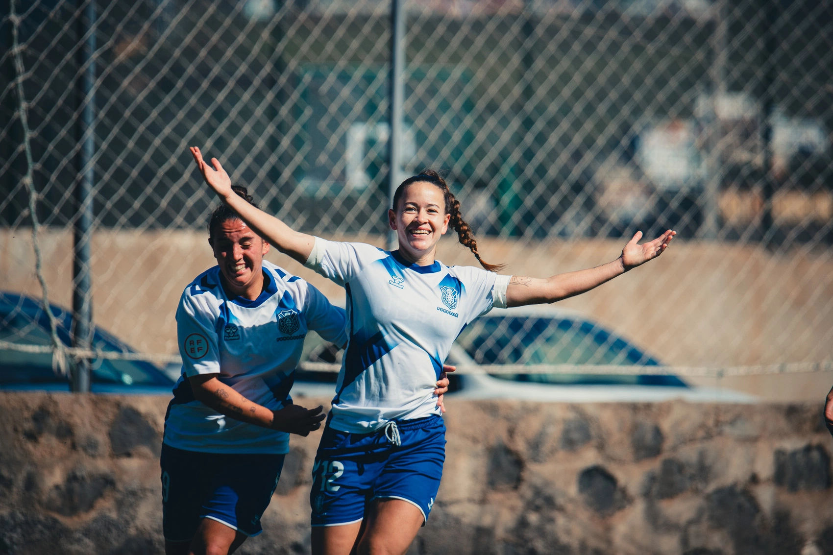 Las jugadoras del Fundación CD Tenerife celebran un gol (CD TENERIFE).