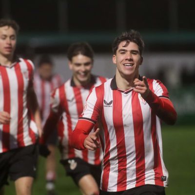 Eder García celebrando el gol (@AthleticClub)