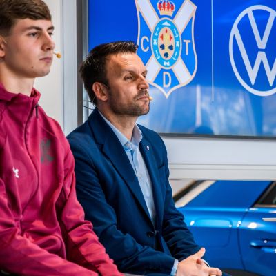 Ayoze García en la presentación (CD TENERIFE)