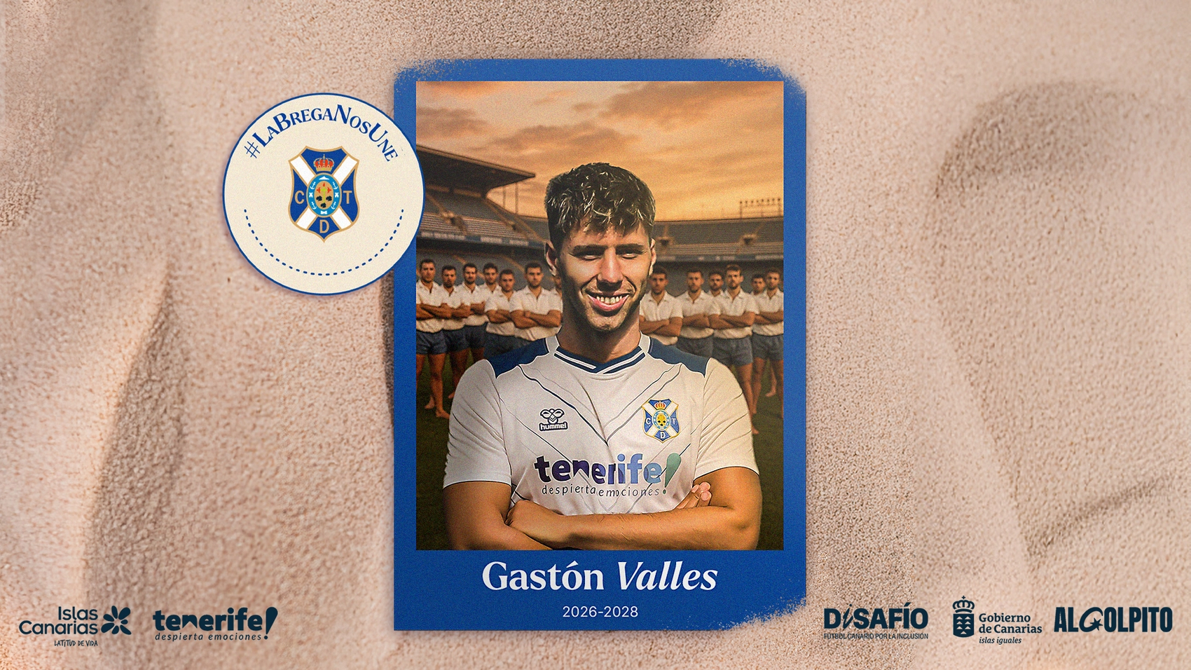 Gastón Valles, nuevo delantero blanquiazul (CD Tenerife)