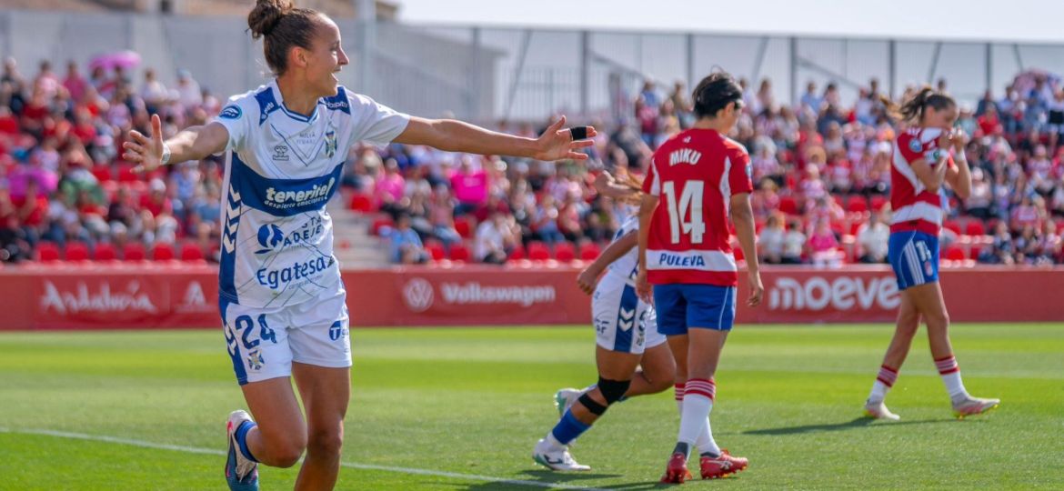 Gramaglia después de marcar su gol al Granada (CD TENERIFE FEMENINO)