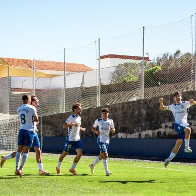Futbolistas del filial celebrando un tanto (CD TENERIFE B)
