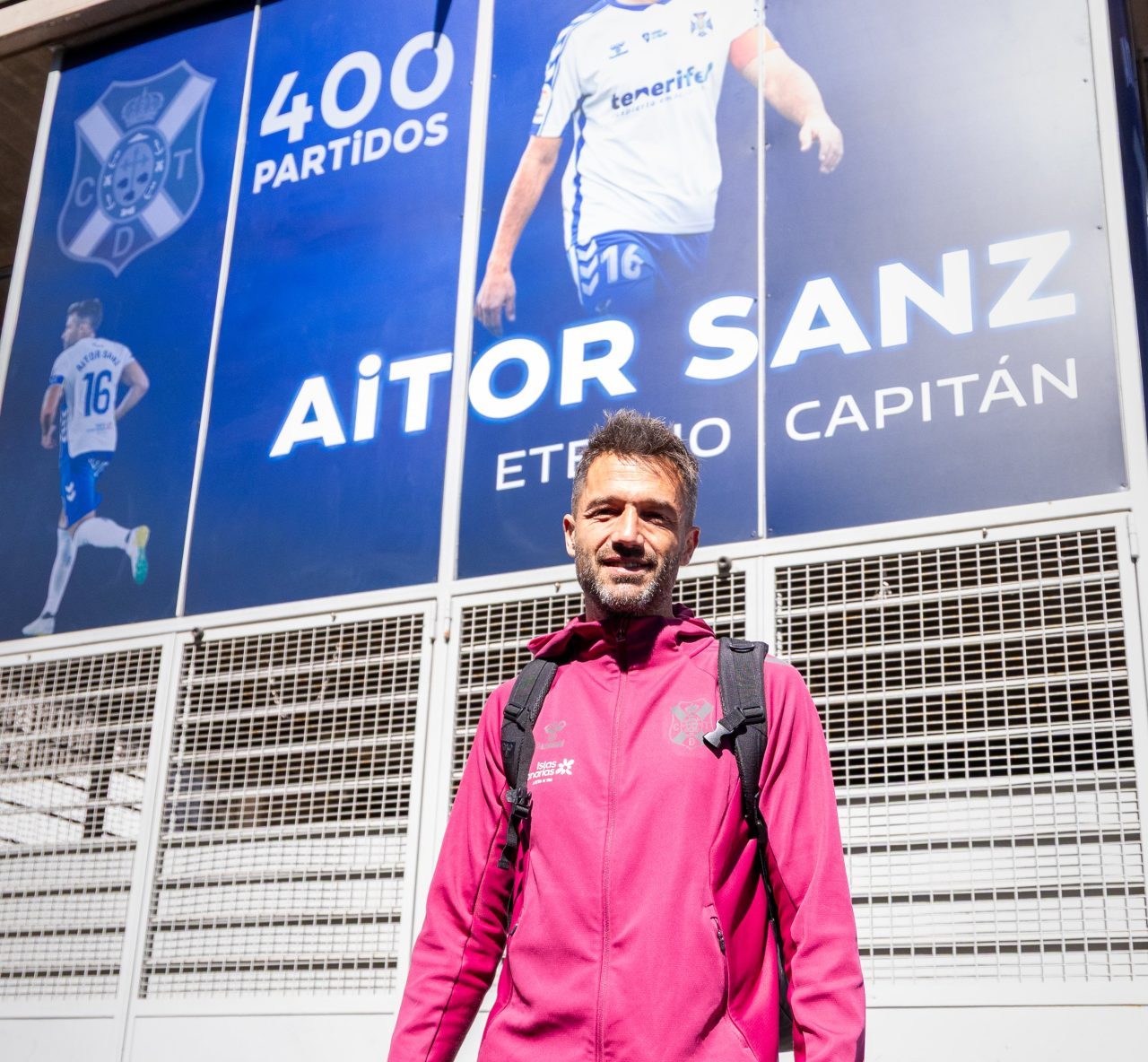 Aitor Sanz en la puerta 16 del Heliodoro (CD TENERIFE)