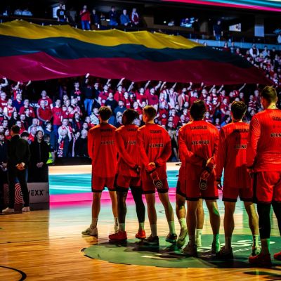 Imagen de la previa de iun partido del Rytas (CB CANARIAS)