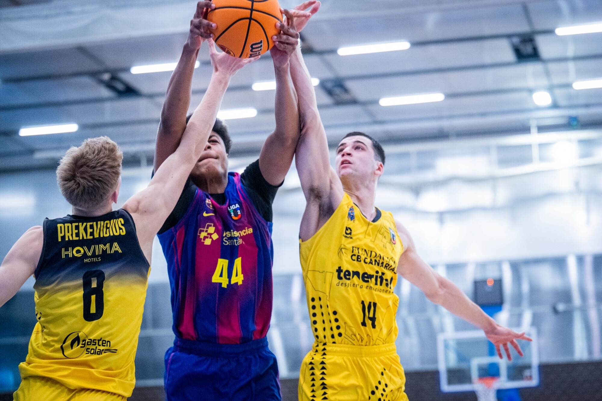 Imagen del FC Barcelona- CB Canarias U22 (Víctor Salgado ACB Photo)