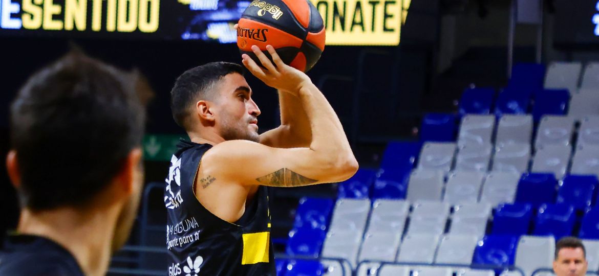 Jaime Fernández en un entrenamiento del Lenovo Tenerife (CEDIDA)