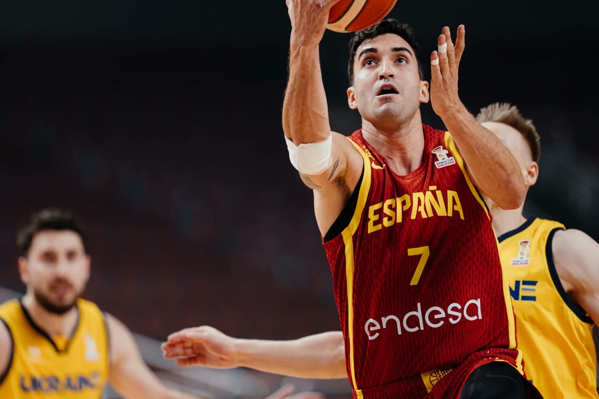 Jaime Fernández, frente a Ucrania (FIBA).