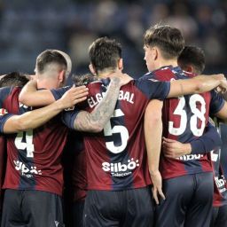 Jugadores del Levante celebran uno de sus goles al Tenerife (LA LIGA)