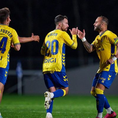 Kirian celebra su gol con Jesé (CEDIDA)