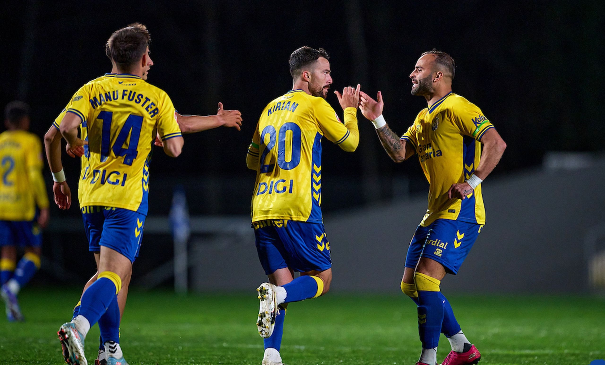 Kirian celebra su gol con Jesé (CEDIDA)
