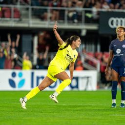 Lena Silano celebrando un gol (CEDIDA)