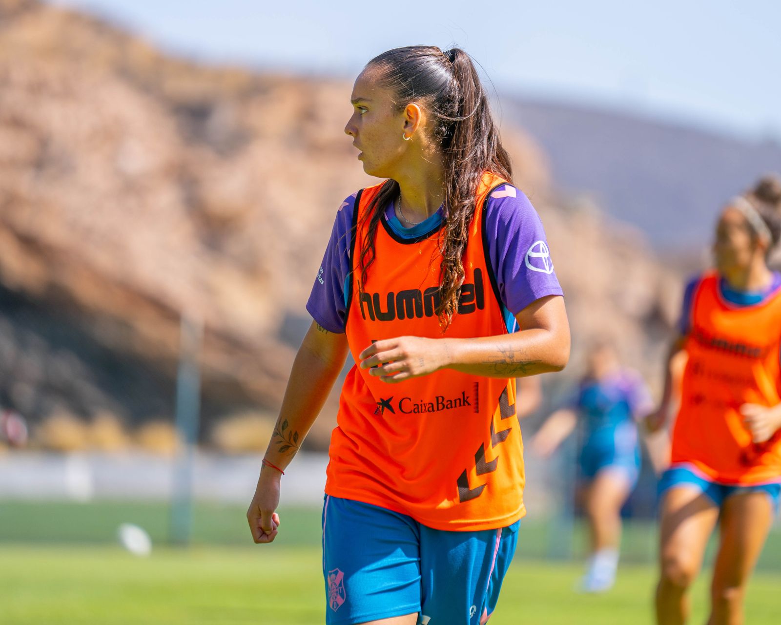 Milagros Martín durante un entrenamiento (CD Tenerife Femenino)