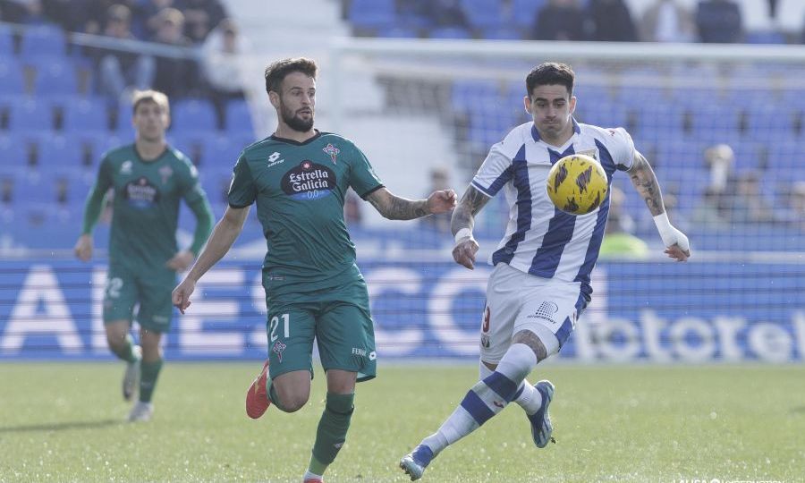 Moi Delgado en el choque en Butarque (LA LIGA)