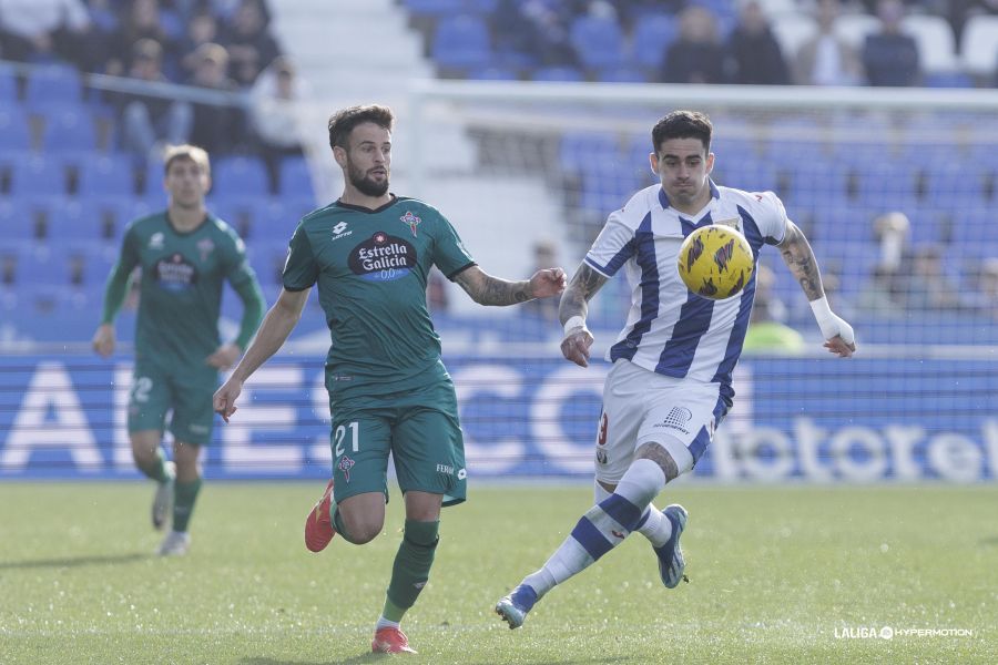 Moi Delgado en el choque en Butarque (LA LIGA)