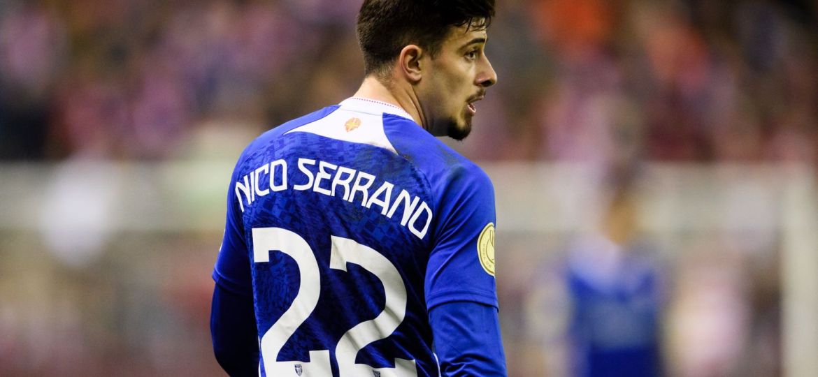 Nico Serrano en el partido de Copa ante la UD Logroñés (@AthleticClub)