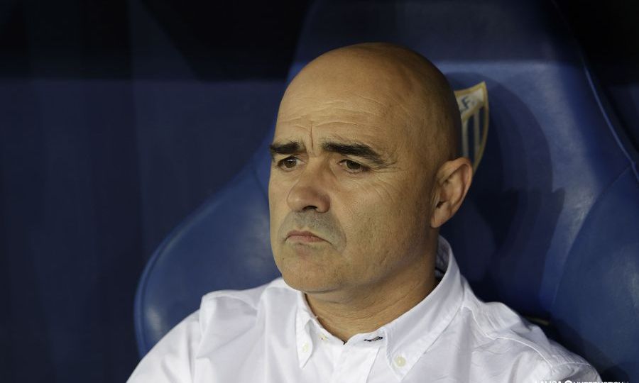 Óscar Gilsanz en el partido del Dépor en Málaga (La Liga)