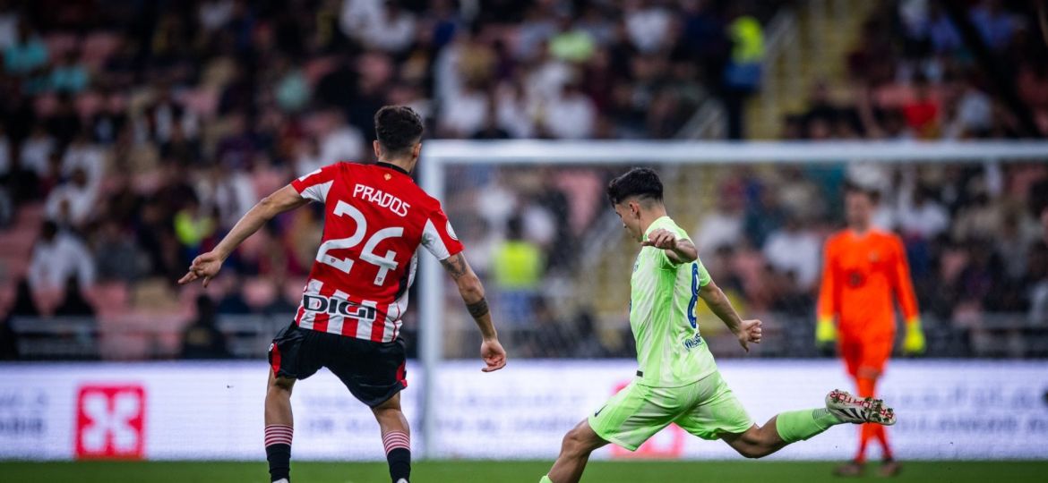 Pedri en la semifinal de la Supercopa ante el Athletic Club (@Pedri)