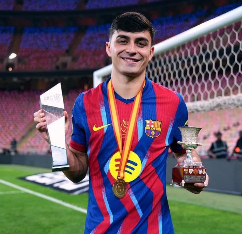 Pedri repite como ganador de la Supercopa de España (@Pedri)