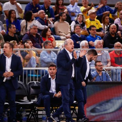 Txus Vidorreta durante el último derbi canario (ACB Media / Miguel Henríquez)