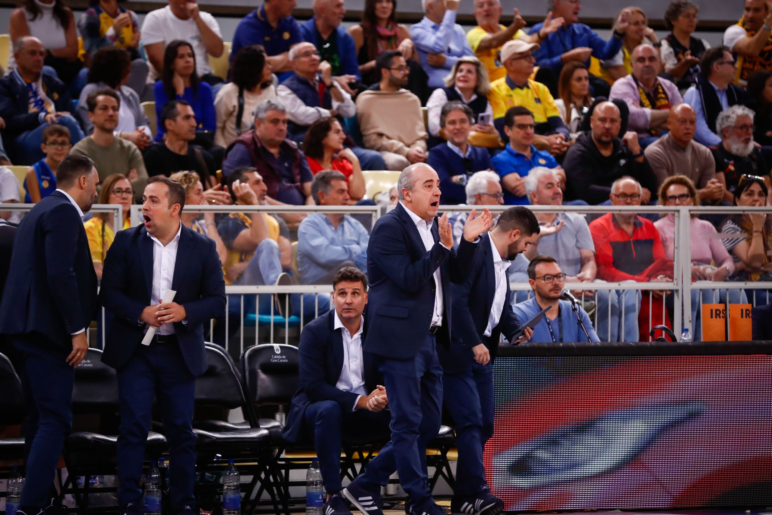 Txus Vidorreta durante el último derbi canario (ACB Media / Miguel Henríquez)