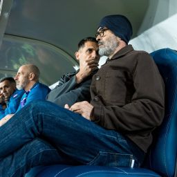 Roberto Perera hablando con Álvaro Cervera (CD Tenerife)