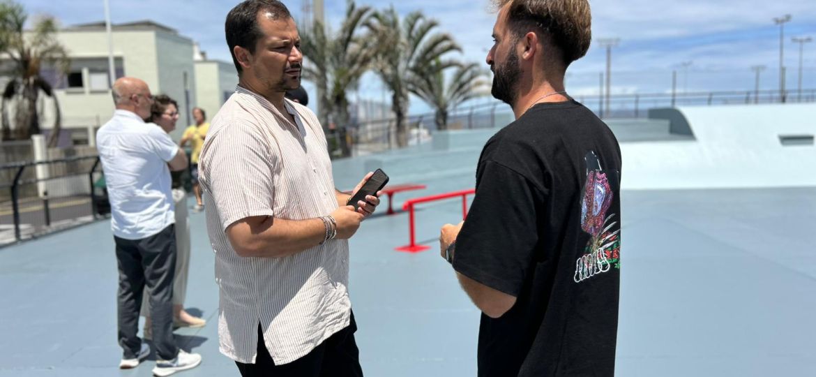El presidente del OAD visita el Skate Park terminado (CEDIDA)