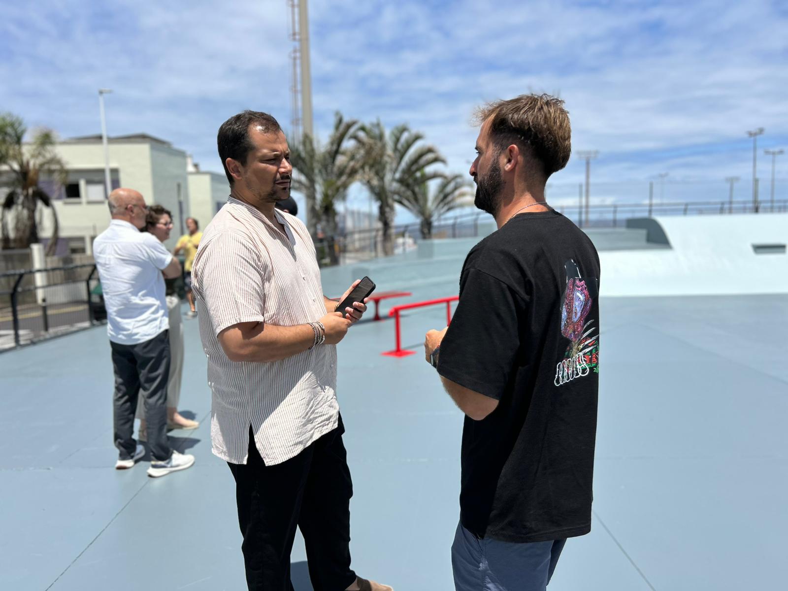 El presidente del OAD visita el Skate Park terminado (CEDIDA)