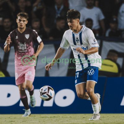Teto durante el partido contra el Málaga en 2022. (DEPORPRESS)