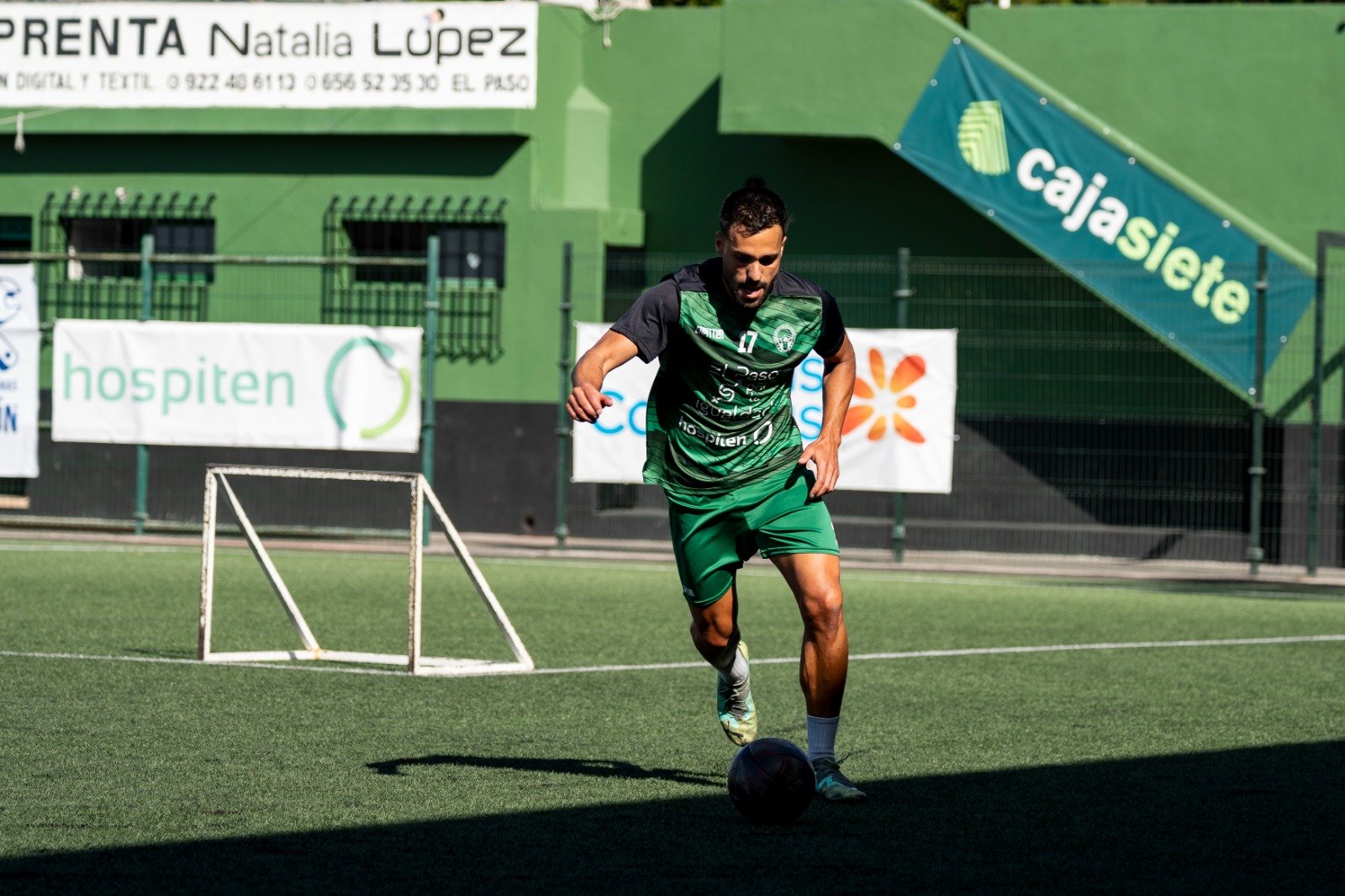 Ayoze Placeres durante un entrenamiento. (CEDIDA)
